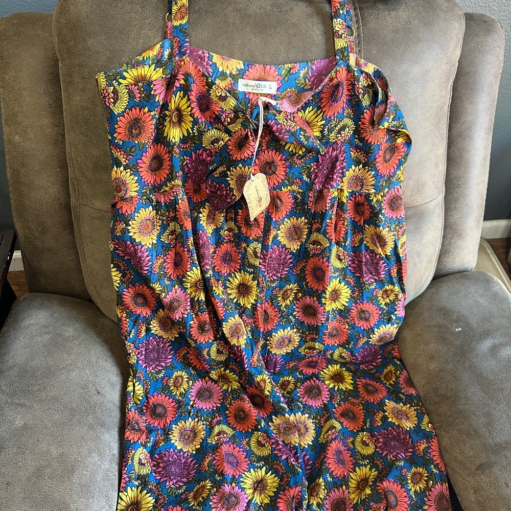 Natural Life Floral Sunflower Print Dress